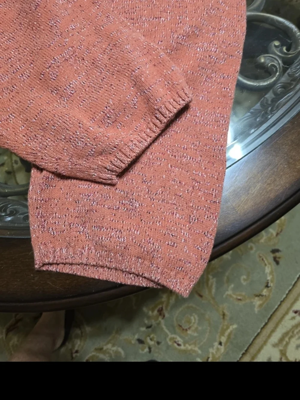 Free People FP Beach High Rise Knit Pants in an orange-rust color S/P